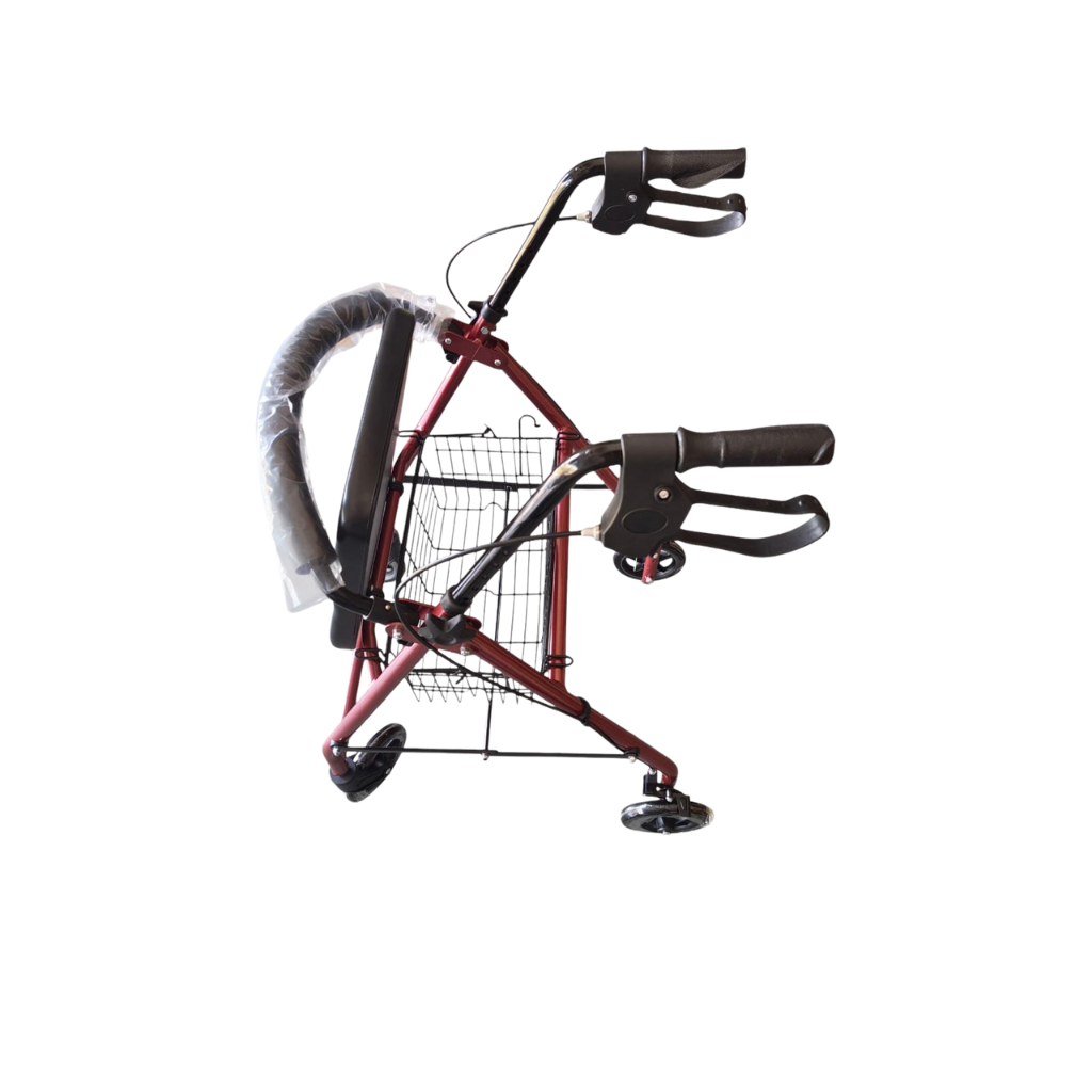 Foldable Walker with Seat and Basket