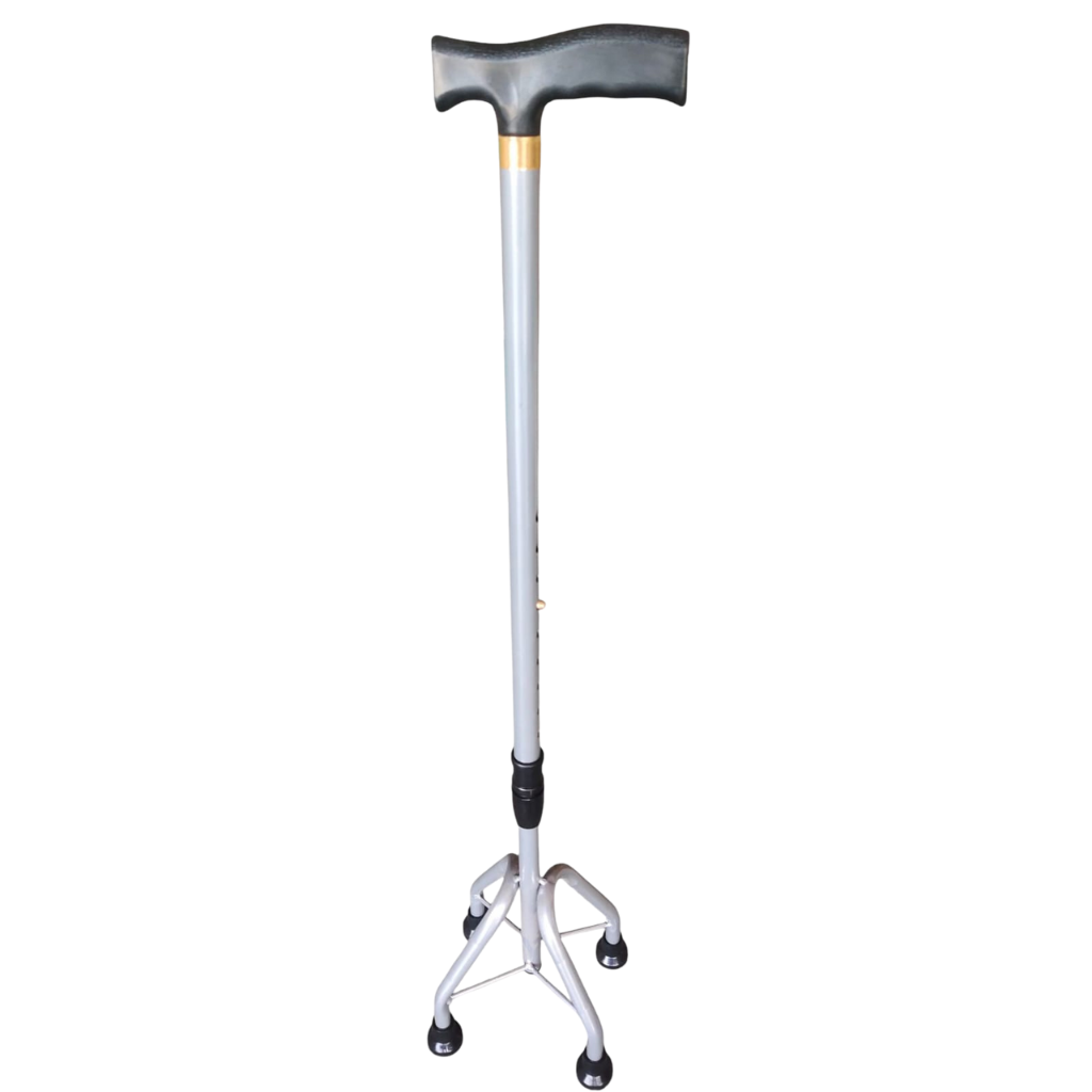 Adjustable Quadripod Walking Stick for Elderly and Rehabilitation